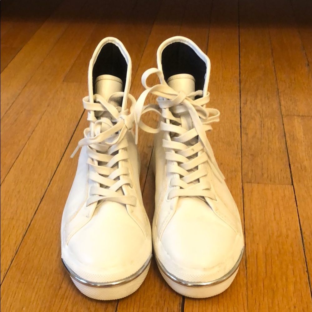 WORN ONCE - white Alexander Wang size 36 high tops